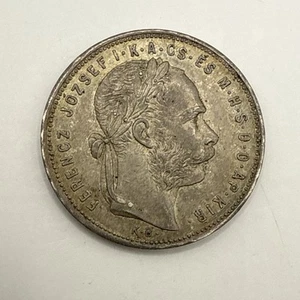 (D13). Ungarn 1 Forint 1881 Franz Josef Silbermünze - Bild 1 von 4