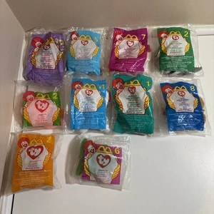 ⭐Vintage McDonald's Ty Teenie Beanie Babies Teenie Boos Lot of 10 New in Bag⭐ - Picture 1 of 9