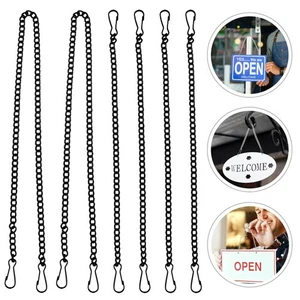  8 Piezas Cadena Colgante Negro Letrero Clip Maceta Cadenas para Plantas Metal - Imagen 1 de 20