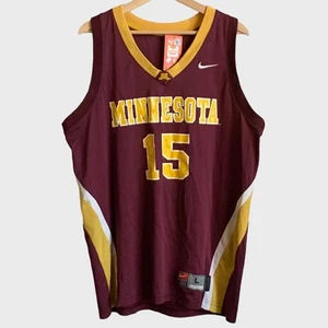 Vintage Nike Minnesota Golden Gophers Maroon NCAA Basketball Jersey Large L - Imagen 1 de 3
