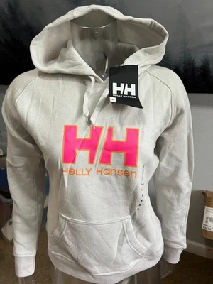 Sudadera con Capucha Helly Hansen para Mujer S Gris HH Logo Mezcla de Algodón Pullover Sudadera Foto 1 de 4