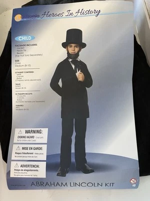 Disfraz Presidente Honesto Abe Abraham Lincoln Héroes en Historia Halloween Niños M Foto 1 de 4