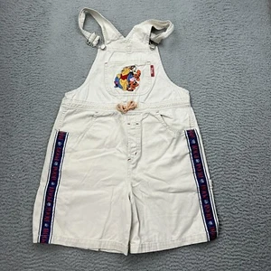 Disney Winnie The Pooh Khaki Short Overalls Girls Kids Size 12 Youth - Picture 1 of 8