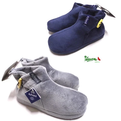 DE FONSECA DEFONSECA pantofole ciabatte chiuse alte collo alto uomo TRENTO M 02 Blu Grigio