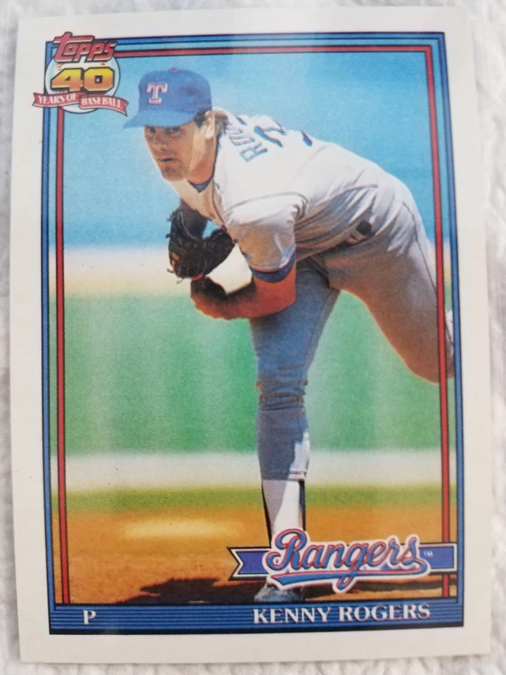 KENNY ROGERS TEXAS RANGERS 1991 TOPPS 40 YEARS OF BASEBALL CARD #332 - Image 1 of 1