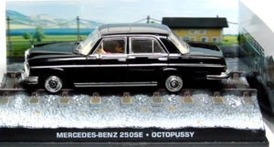 Mercedes-Benz 250SE Octopussy 007 James Bond 1:43 Diecast Car + Magazine - Picture 1 of 4