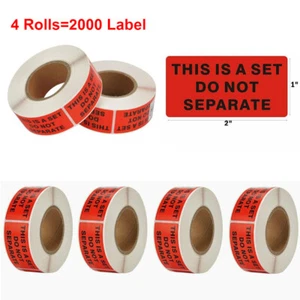 "Pegatinas de advertencia de envío de 4 rollos 2000 etiqueta 1""x2"" este es un conjunto de 4 rollos de FBA - Imagen 1 de 6