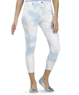 HUE Modern High Rise Tie Dye Skimmer Denim Leggings sz S Small (4/6) Blue Sky - Image 1 of 4