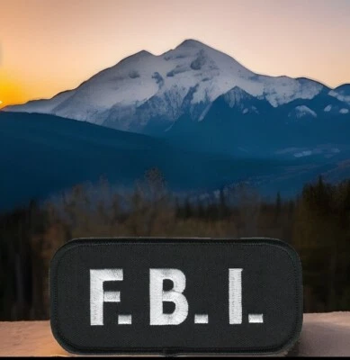 2" x 4.25" Tactical Black FBI F.B.I. Embroidered Movie Prop Patch - Image 1 of 4