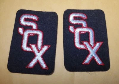 MLB Chicago Medias Blancas Fieltro Sombrero o Camisa Parches Original Años 60 Logo Lote de 2 🔥 Foto 1 de 4