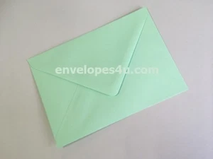 Buste per saluti/invito 133 x 184 mm Leafbird / verde menta 5"x7" omaggio P&P - Foto 1 di 1
