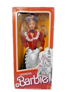 1986 German Barbie Dolls of the World Collection Mattel #3188 blond neu in Box - Bild 1 von 12