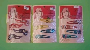 VTG 80s Little Linda Swirl Snap Hair Barrette, Butterfly, Clown, Pencil Book Lot - Picture 1 of 4