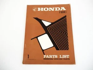 Honda F80K1 Einachsschlepper Ersatzteilliste Parts List 1972 - Bild 1 von 3