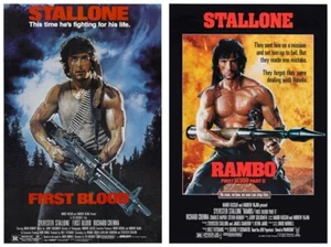 "FIRST BLOOD AND RAMBO FIRST BLOOD 2 - ELIGE 11"" X 17"" O 12"" X 18" - Imagen 1 de 4
