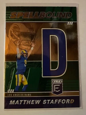 2022 Panini Donruss Elite - Spellbound Green Letter D #SB-MS8 Matthew Stafford - Image 1 of 2