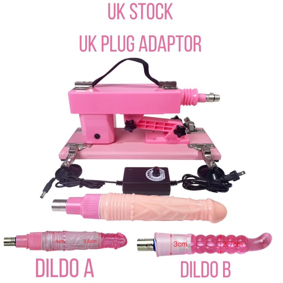 Automatic Sex Machine Gun Pink Portable Vibrator Attachments UK Plug - Image 1 of 1