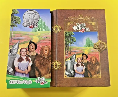 THE WIZARD OF OZ 75th Anniversary 1000 PIECE PUZZLE  BOOK BOX w/SLEEVE USED - Image 1 of 4