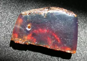 Beautiful Ruby Red AMBER Fossil Drilled Gemstone for Jewelry Making 7.4 grams - Picture 1 of 9