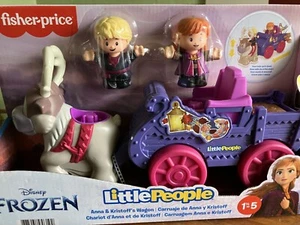 Fisher Price Little People Disney Princess Anna Kristoff Wagon Frozen NEW Sven - Picture 1 of 1
