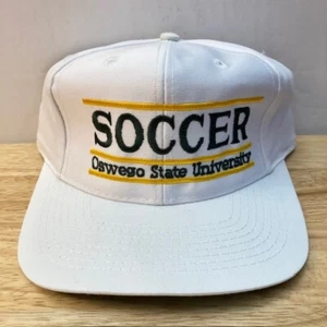 *NWOT* OSWEGO STATE LAKERS SOCCER "The Game" Split Bar Vintage NCAA Snapback Hat - Picture 1 of 8