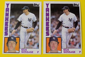 (2) 1984 Topps #670 RICH "GOOSE" GOSSAGE Baseball Cards (NEW YORK YANKEES)