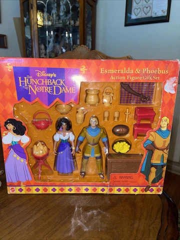 Mattel  Disney The Hunchback  Esmeralda & Phoebus Action Figure Gift Set. NEW Cover
