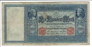 Banknote Deutschland - Deutsches Reich - Reichsbanknote - 100 Mark - 1909 - rot - Bild 1 von 2