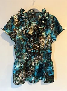 Vintage BCX Y2K Satin Rüschen Fee Whimsigoth Witchy Festival M - Bild 1 von 8