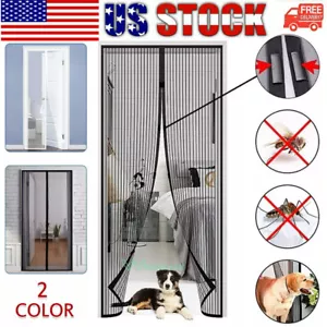 Magnetic Screen Door Mesh Curtain Automatic Closing Anti Bug Mosquito Hands Free - Picture 1 of 54