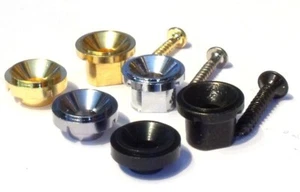 Retenue De Cordes De Guitare En Chrome Noir Ou Or - Imagen 1 de 34