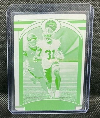 2020 Plates and Patches Raheem Mostert Legacy Base Yellow Plate #1/1! 49ers - Image 1 of 2