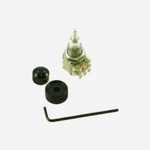 DUAL CONCENTRIC POTENTIOMETER 250K LOGARITHMIC WITH BLACK KNOBS - M8 12MM BASE - Picture 1 of 1