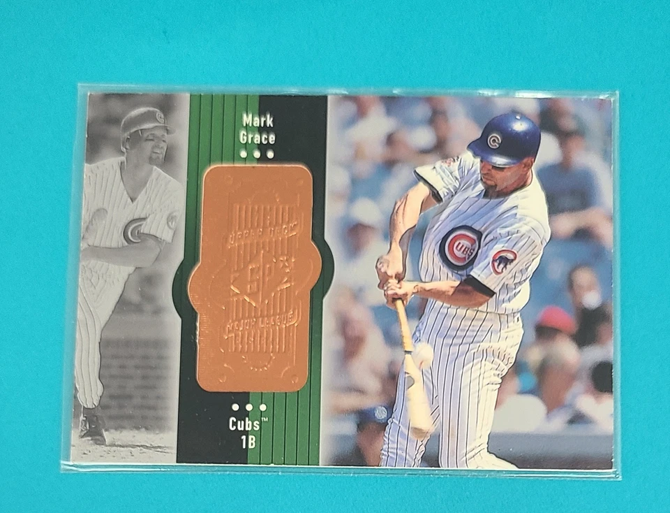 1998 SPx Finite /9000 #68 Mark Grace Chicago Cubs BASEBALL Card V9 - Image 1 of 2