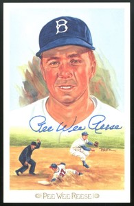 Pee Wee Reese Signed 1989 Perez Steele Celebration Postcard Autograph ZJ6468