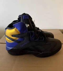 Reebok Herren 7,5 Shaq Attaq "LA to LA" Basketballschuhe GY7127 schwarz/lila/gold - Bild 1 von 8