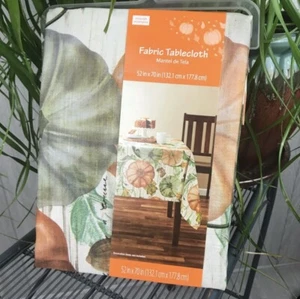Neu Herbst Kürbis Muster Tischdecke waschbar rechteckig 52 x 70 Zoll Thanksgiving - Bild 1 von 6