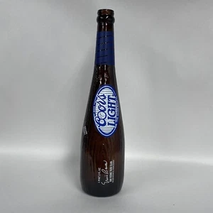 Coors Light Cubs Ernie Banks 500 Home Run Club Replica Bat Beer Bottle Empty Vtg - Picture 1 of 8