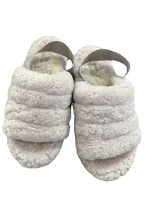 UGG Fluff Yeah Slide Purple Fur Slippers Womens Size 8 - Picture 1 of 8