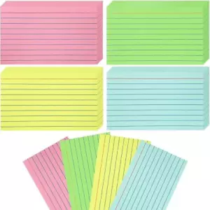 200 Sheets Colored Index Cards 3X5 Ruled, Thick Flash Cards for Studying, 3X5... - Picture 1 of 12