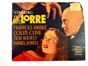 MEGA RARE 1935 Mad Love Peter Lorre ORIGINAL POSTER part of - Picture 1 of 14