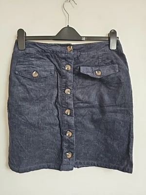 Joules Avery Corduroy Skirt Navy Blue Short Size 10 - Image 1 of 4