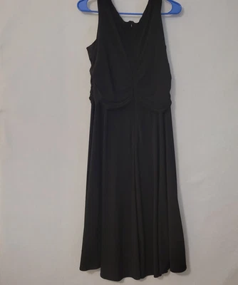 Vestido negro sin mangas para mujer Dressbarn Collection con rousching talla 16 Foto 1 de 4