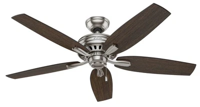 Hunter Fans - Newsome 52 Inch Ceiling Fan with Pull Chain-Brushed Nickel Finish - Image 1 of 4