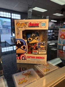 Funko Pop! Marvel Capitán América con Pin #1290 Vengadores Exclusivo con Protector - Imagen 1 de 6