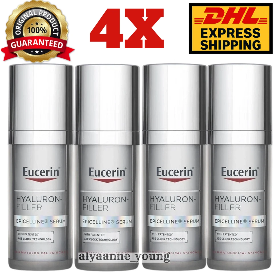 1 X Eucerin Hyaluron-Filler Serum 30ml Hydrating Facial Serum with Epicelline