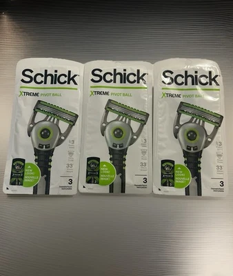 Schick Xtreme Pivot Ball мужская одноразовая бритва 3 упаковки с 3 одноразовыми бритвами - Изображение 1 из 4
