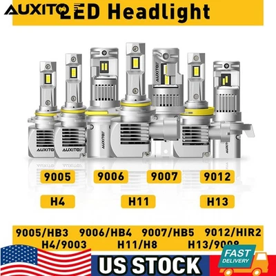 AUXITO LED Headlight Bulbs High/Low Beam/Fog Light H11 H4 9005 9006 9007 H13 - Image 1 of 4