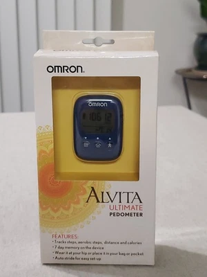 OMRON HJ325 Alvita Ultimate Pedometer, Blue Tracks Steps Calories Distance New - Image 1 of 4
