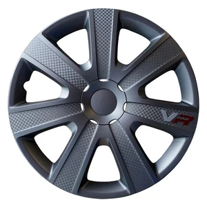 Tapacubos 15" juego de 4 embellecedores VR Style carbono/antracita 15 pulgadas embellecedores de rueda - Imagen 1 de 1